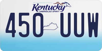 KY license plate 450UUW