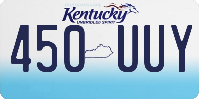 KY license plate 450UUY