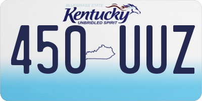 KY license plate 450UUZ
