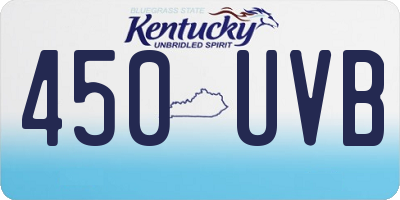 KY license plate 450UVB