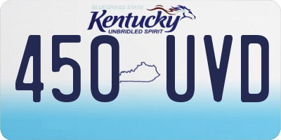 KY license plate 450UVD