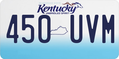 KY license plate 450UVM