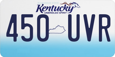 KY license plate 450UVR