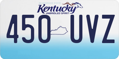 KY license plate 450UVZ
