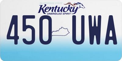 KY license plate 450UWA