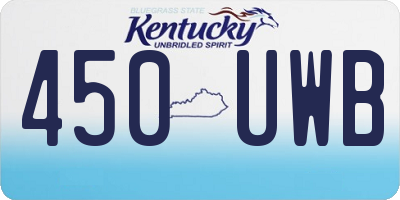 KY license plate 450UWB