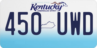 KY license plate 450UWD