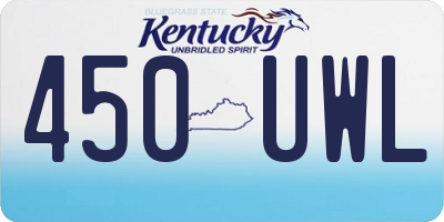 KY license plate 450UWL