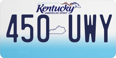 KY license plate 450UWY