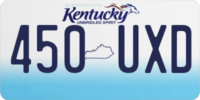 KY license plate 450UXD