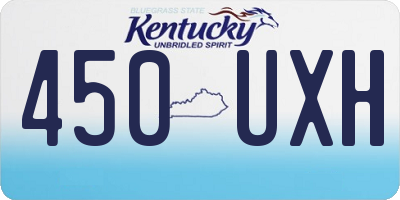 KY license plate 450UXH