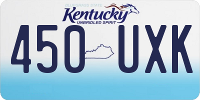 KY license plate 450UXK