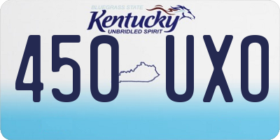 KY license plate 450UXO