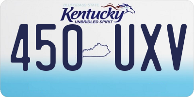 KY license plate 450UXV