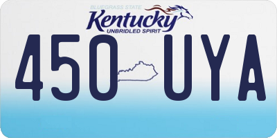 KY license plate 450UYA