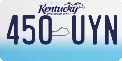 KY license plate 450UYN