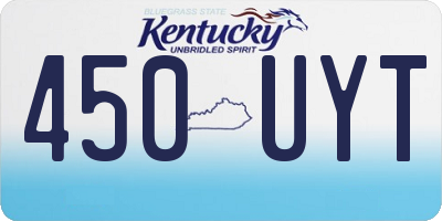 KY license plate 450UYT