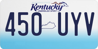 KY license plate 450UYV