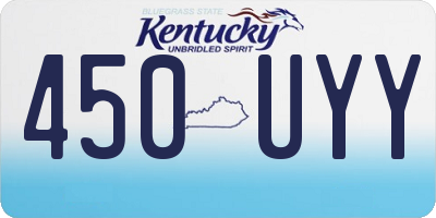 KY license plate 450UYY