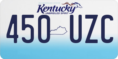KY license plate 450UZC