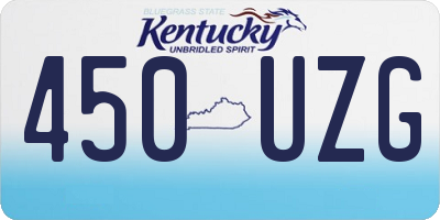 KY license plate 450UZG