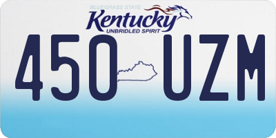 KY license plate 450UZM