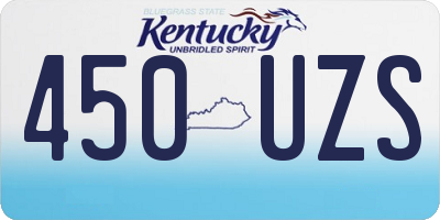 KY license plate 450UZS