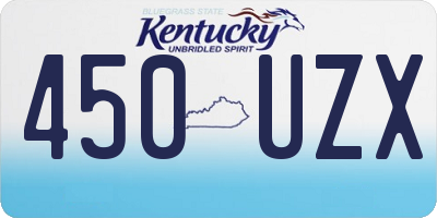 KY license plate 450UZX