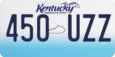 KY license plate 450UZZ
