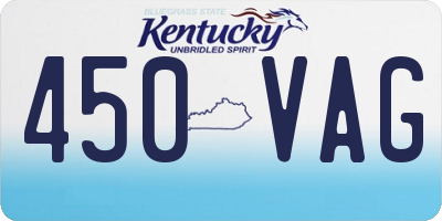 KY license plate 450VAG