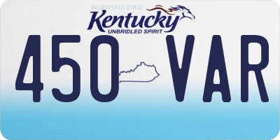 KY license plate 450VAR