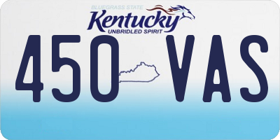 KY license plate 450VAS
