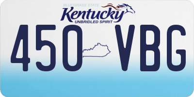 KY license plate 450VBG