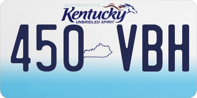 KY license plate 450VBH