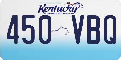 KY license plate 450VBQ