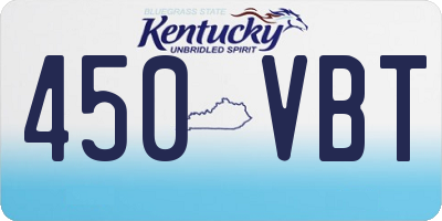 KY license plate 450VBT