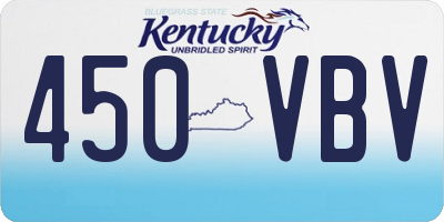 KY license plate 450VBV