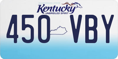 KY license plate 450VBY