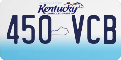KY license plate 450VCB