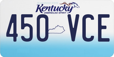 KY license plate 450VCE
