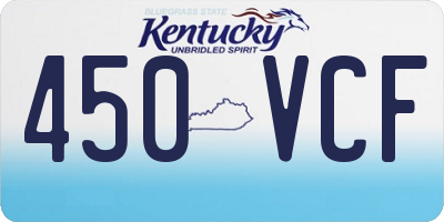 KY license plate 450VCF