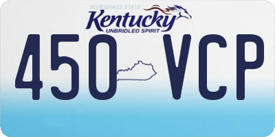 KY license plate 450VCP