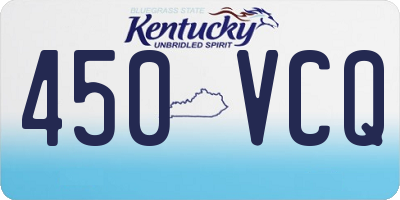 KY license plate 450VCQ