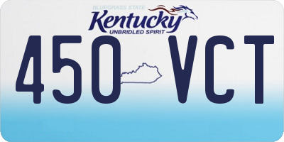 KY license plate 450VCT