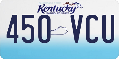 KY license plate 450VCU