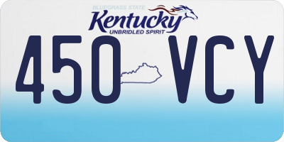 KY license plate 450VCY