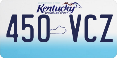 KY license plate 450VCZ