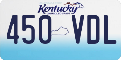 KY license plate 450VDL