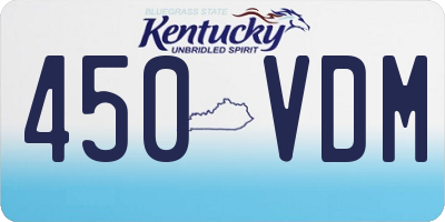 KY license plate 450VDM