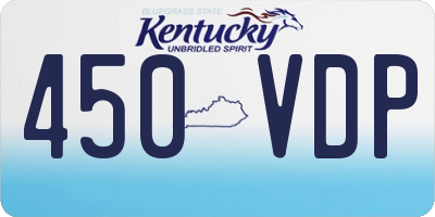 KY license plate 450VDP